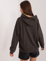 Hurtownia online Ciemna khaki dresowa bluza z kapturem