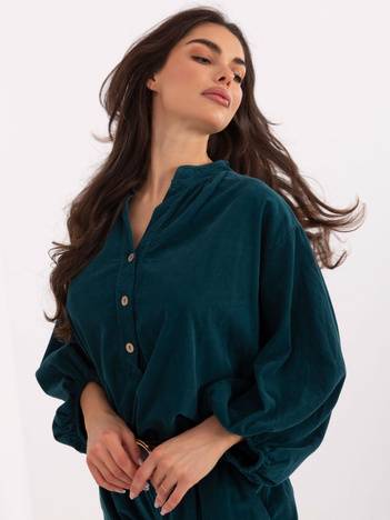 Morska koszulowa bluzka z sztruksu