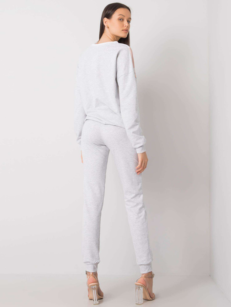 Biało-brudnoróżowy komplet dresowy Hilda