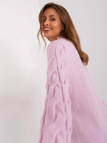 Wholesale Light Purple Women's Sweater with Braids