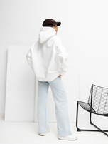 Ecru bluza z kontrastowym napisem RUE PARIS