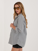 Czarna damska koszula w paski