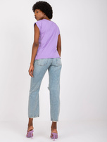 Fioletowy t-shirt damski z krótkim rękawem Revolution