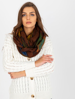 Hurtownia online Brązowa chusta komin z wiskozy