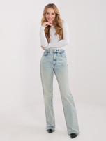 Jasnoszara bawełniana bluzka basic