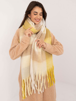 Hurtownia Żółto-beżowy długi szal damski