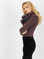 Hurtownia Szara damska chusta komin z nadrukiem 