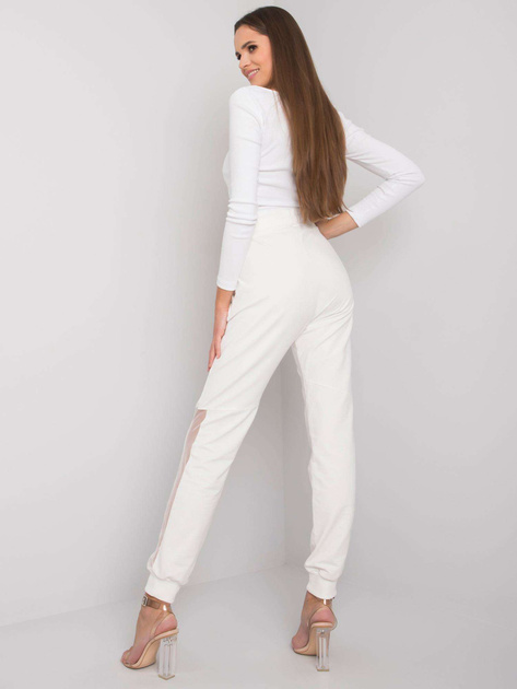 Ecru bawełniane spodnie dresowe Susan