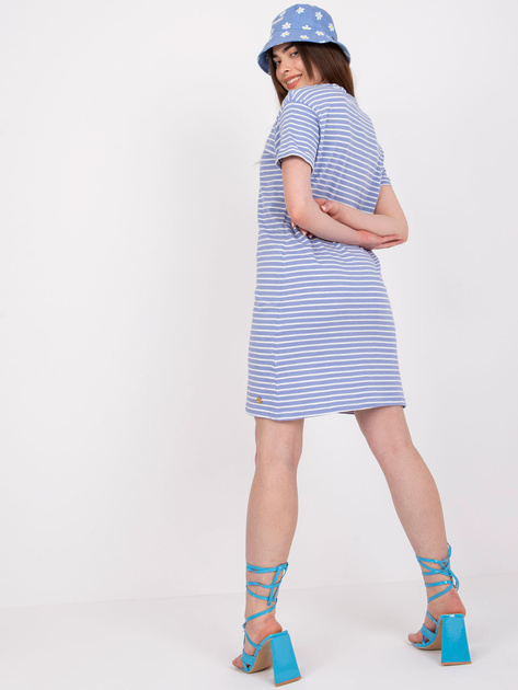 Jasnoniebieska sukienka mini w paski STITCH & SOUL