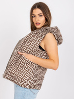 Beżowa dwustronna kamizelka damska Addison