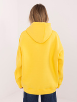 Żółta dresowa bluza basic z ociepleniem RUE PARIS