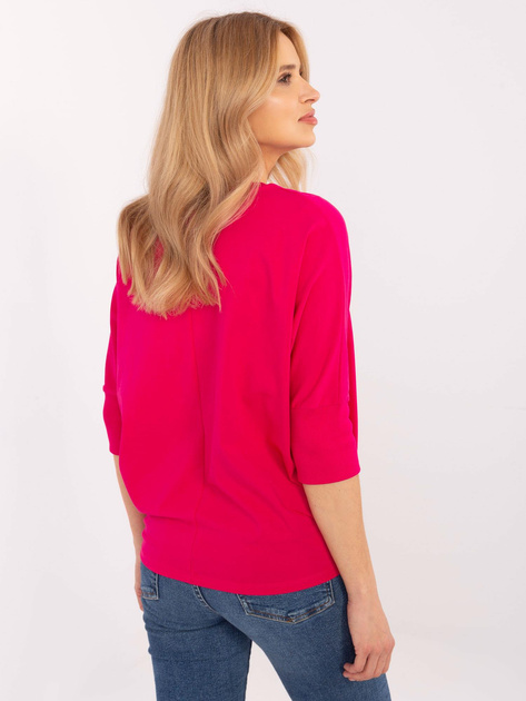Hurt Fuksjowa bawełniana bluzka z rękawem 3/4