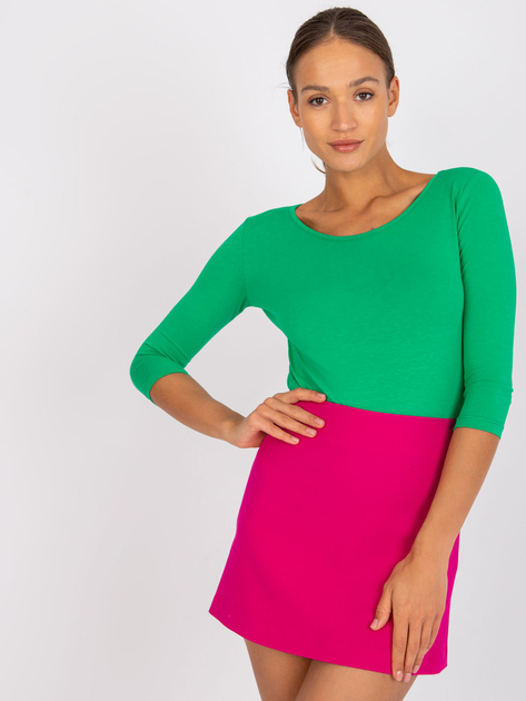 Zielona bluzka basic z bawełny Mona