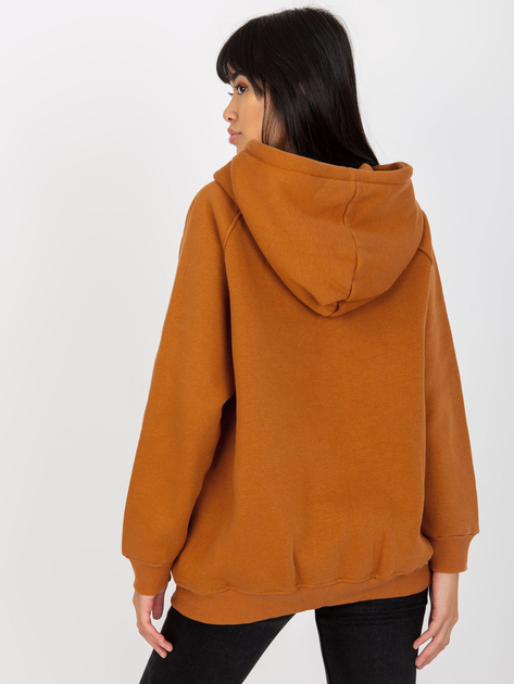 Hurt Jasnobrązowa rozpinana bluza basic z kapturem RUE PARIS