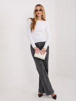 Ecru damska bluzka basic z dekoltem w łódkę 