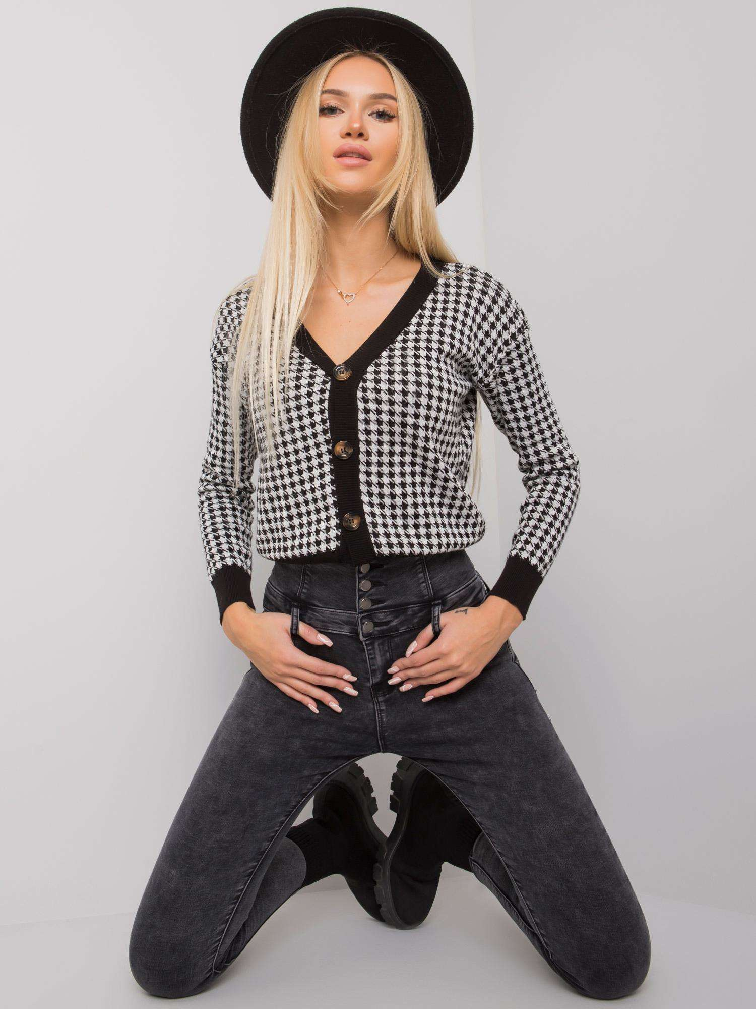 Dunkelblaue High-Waist-Röhrenjeans Garland.
