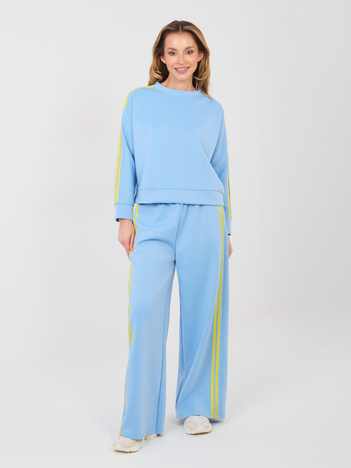 Jasnoniebieska bluza oversize bez kaptura RUE PARIS