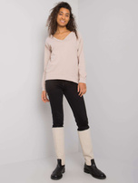 Beżowa bluzka z długim rękawem Alexie RUE PARIS