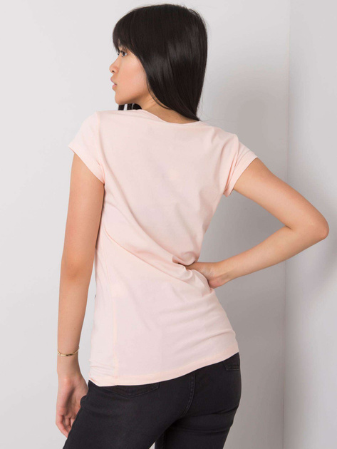 Jasnoróżowy t-shirt z aplikacją Misha