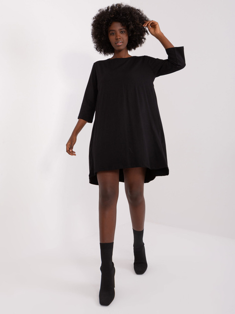 Hurt Czarna sukienka z rękawem 3/4 Jamelia RUE PARIS