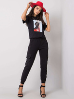 Czarny t-shirt z aplikacją North