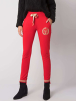 Czerwone spodnie dresowe Simone