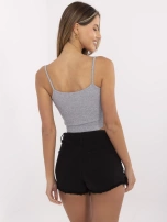 Szary melanżowy top na ramiączkach RUE PARIS 