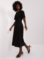 Hurt Czarna sukienka szmizjerka midi ZULUNA