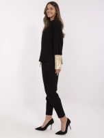 Czarny przyjemny w dotyku komplet damski