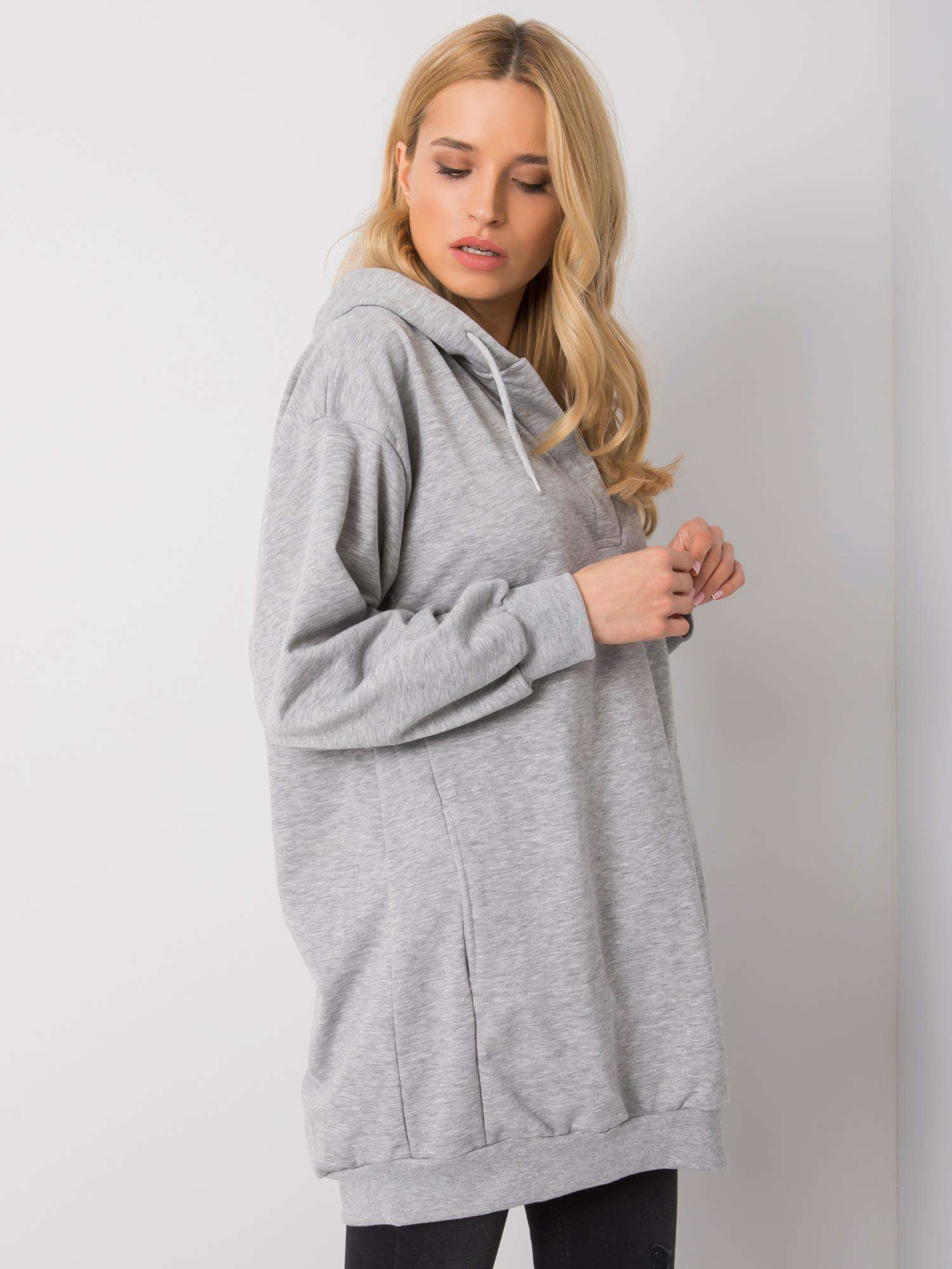 Szara bluza z kapturem Olive