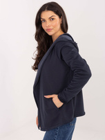 Granatowa damska bluza z kieszeniami SUBLEVEL