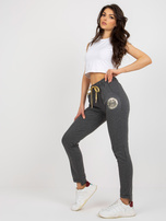 Hurt Ciemnoszare damskie spodnie dresowe z kieszeniami