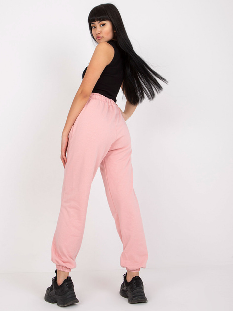 Jasnoróżowe damskie spodnie dresowe joggery Lisa