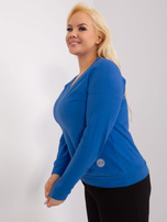 Hurt Ciemnoniebieska bluzka plus size z długim rękawem