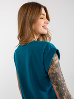 Hurt Morski damski t-shirt basic z bawełny Revolution