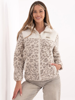 Beżowa polarowa kurtka z suwakiem SUBLEVEL