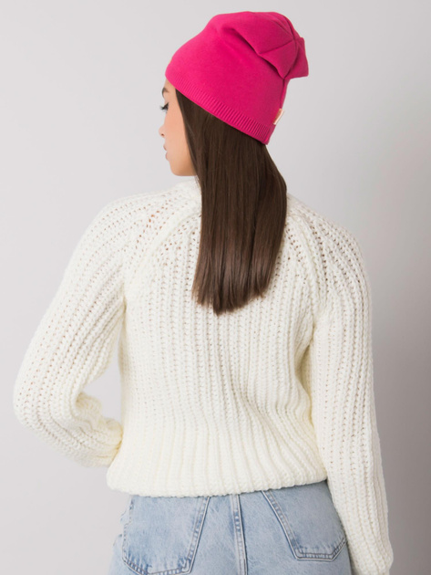 Różowa czapka typu beanie RUE PARIS