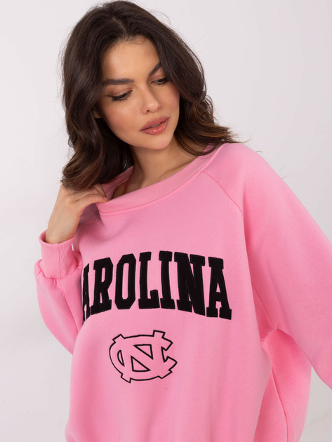 Hurt Różowa bluza bez kaptura z napisem Carolina