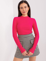 Hurt Fuchsie Basic-Bluse mit Stehkragen BASIC FEEL GOOD.