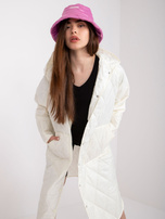 Ecru długa kurtka z pikowaniem Maule RUE PARIS