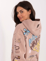 Brudnoróżowa dresowa bluza z kieszeniami SUBLEVEL