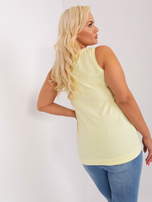Hurt Jasnożółty damski top plus size bez rękawów
