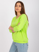 Fluo grüne Basic-Bluse Oliwia