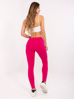 Fuksjowe legginsy z bawełny BASIC FEEL GOOD 