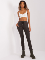 Hurt Khaki dresowe spodnie basic z wiązaniem