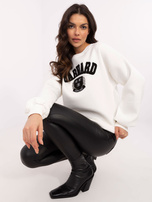 Hurtownia Ecru damska bluza oversize bez kaptura