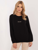 Hurt Czarna bluzka longsleeve z okrągłym dekoltem