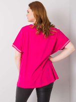 Fuksjowa bluzka plus size z aplikacją Billi