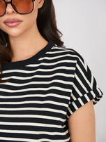 Czarny grubszy t-shirt z bawełny SUBLEVEL