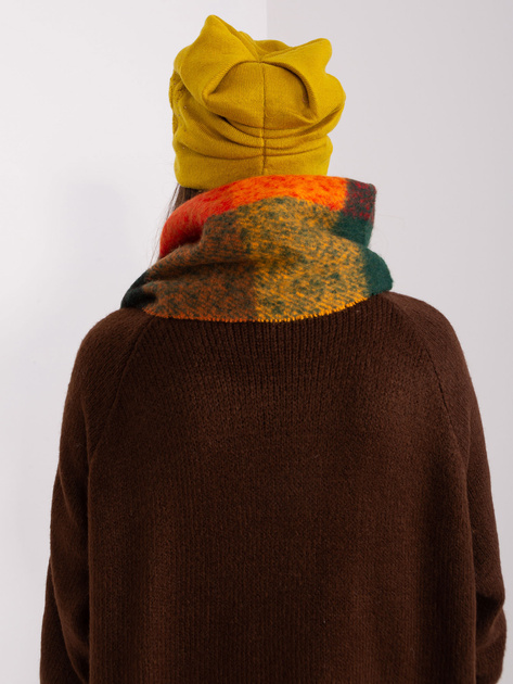 Hurtownia Oliwkowa czapka damska z kaszmirem